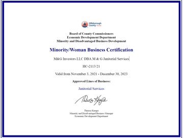 Minority/Woman Business Certification