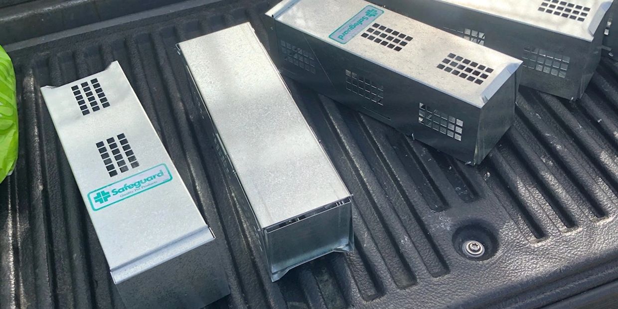Vole traps used during vole control