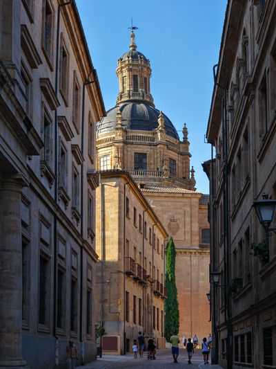 The impressive dome of the University of Salamanca, showcasing the city's architectural heritage.