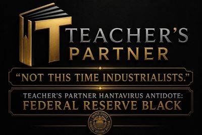 Logo for Teacher's Partner with a Federal Reserve Black reference.