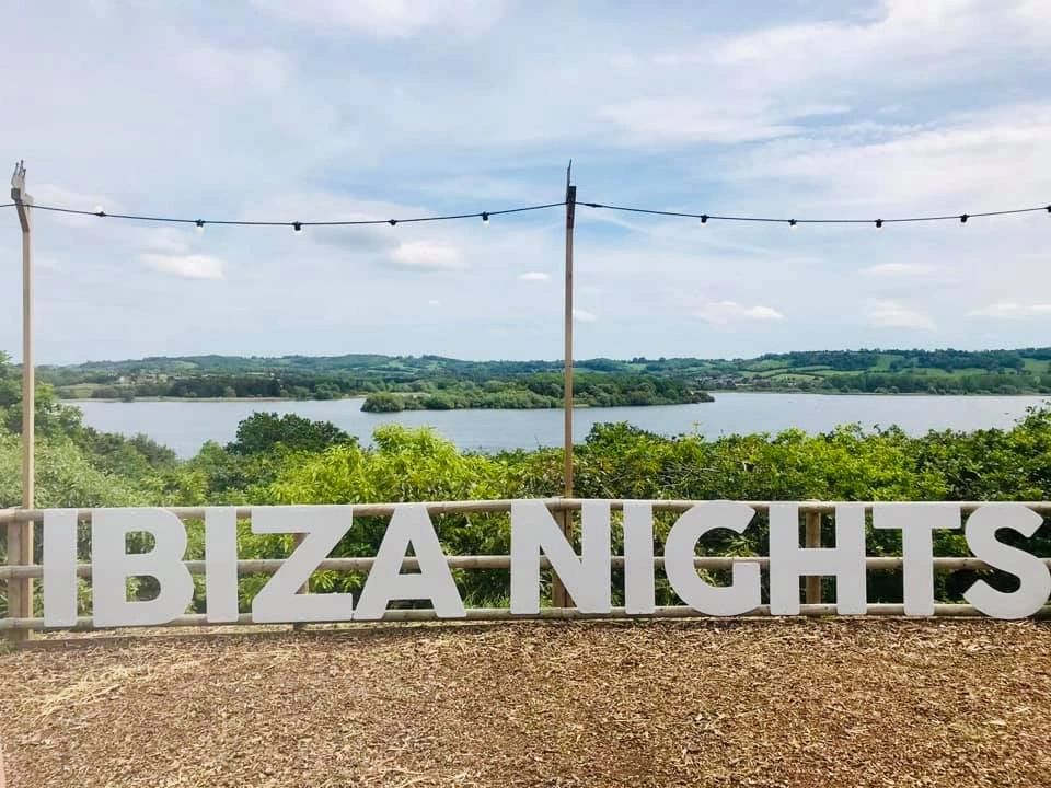 A view of a lake south of Bristol from the Ibiza Nights event by Cafe Mambo