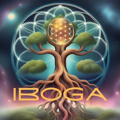 Iboga healing frequency. Roots deep in wellness. Flower of life.