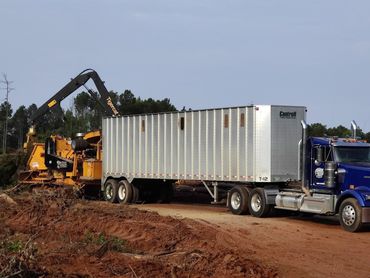 Chipper and Chip Van, salvaging wood that might otherwise go to waste