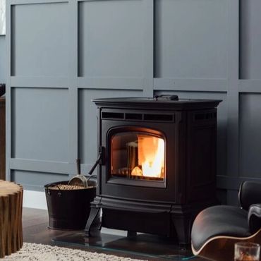 Wood Pellet-burning stove for home heating