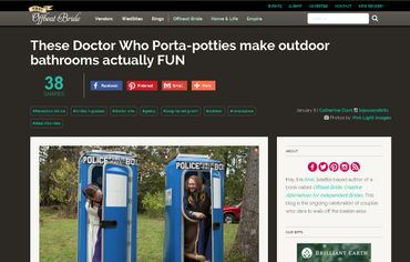 Offbeat bride feature on Jason and Rae Doctor Who Time Travel wedding day