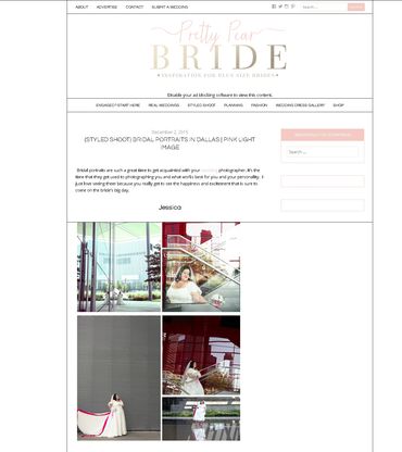 pretty pear bride plus size bride pink ribbon white wedding dress curvy bride dallas bride