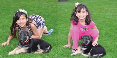 Little girl gets a best friend