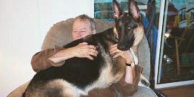 big baby thinks he is a puppy