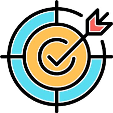 Target with an arrow hitting the center checkmark.