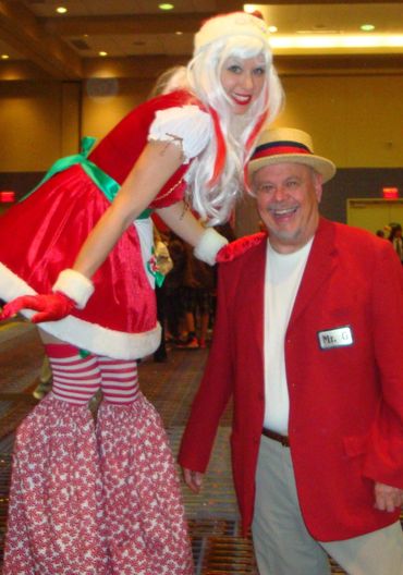 Mr. G The Magician working a Christmas Show in daytona Beach, Florida.