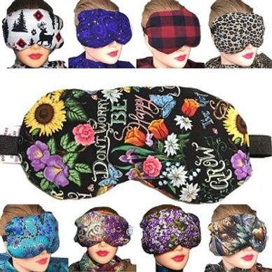 Lavender Eucalyptus Sinus Mask filled with Lavender and Eucalyptus and natural Flax