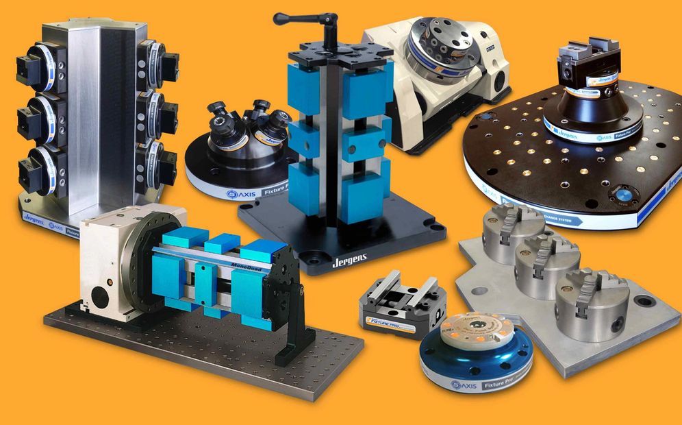 Ball Lock, Vises, Vise Columns, Tooling Columns,Er Collets, Multi Axis Subplates, Zero Point, Chucks