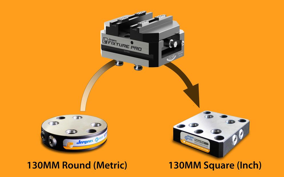 Change Top Tooling from Metric to Inch Jergens quick change Drop & Lock Pallets