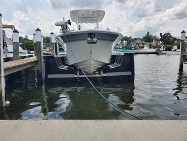 Guardian Free Floating Boat Lift with Customer's Boat Lifted