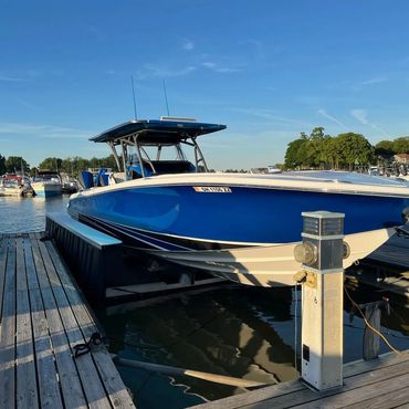 Guardian Free Floating Boat Lift with Customer's Boat Lifted