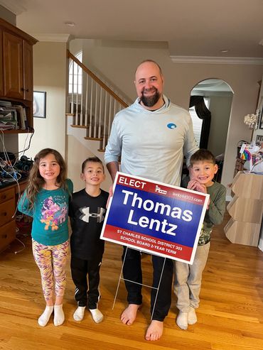 Thomas Lentz with his biggest supporters