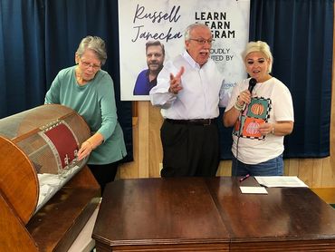 Pictured: Gabriel Project of the Crossroads Executive Director Linda Palmer, Brother Gary Moses and