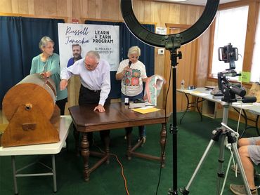 Pictured: Gabriel Project of the Crossroads Executive Director Linda Palmer, Brother Gary Moses and