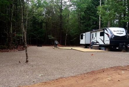 large camp site, camp, camping, campers, maine, campground