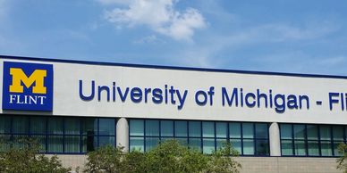 University Of Michigan Had Earl Daup Signs Furnish and Install Channel Letters UOFM Lettering
