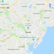 Map Cardiff Penarth Barry Llanrumney Llanederyn Radyr