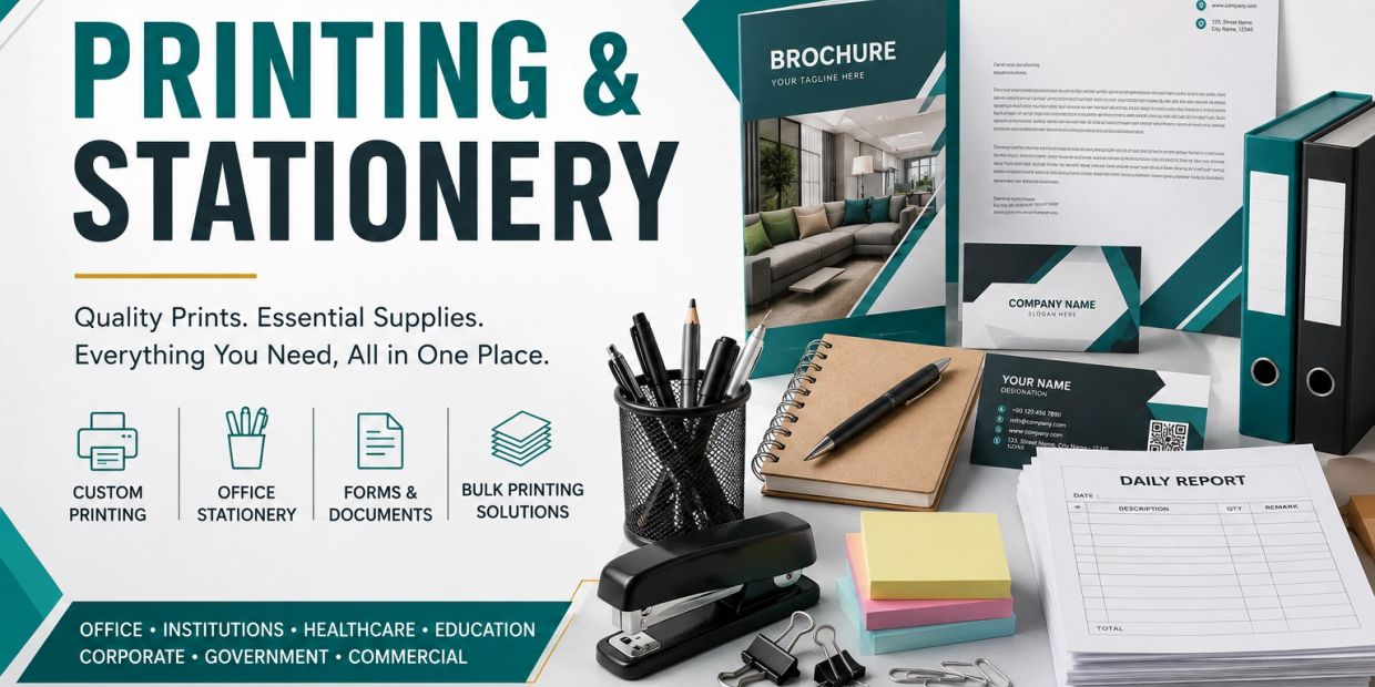 Printing and stationery services with quality supplies and solutions.