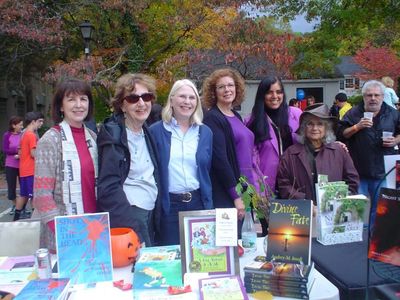 At a street fair with members of the Pound Ridge Authors Society