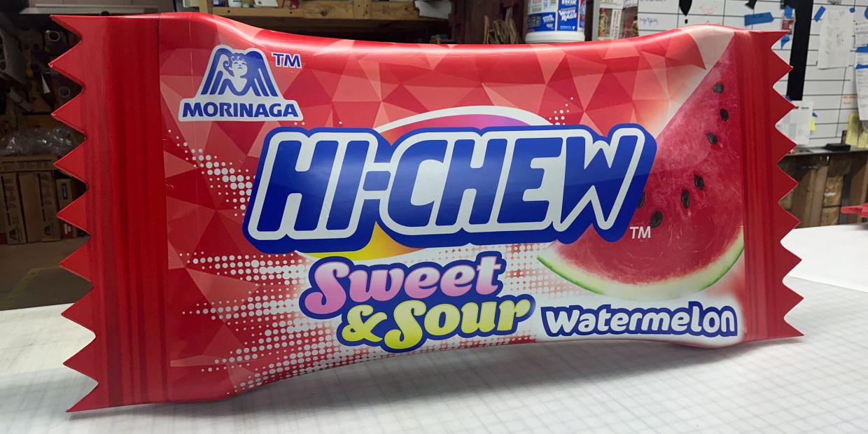Hi-Chew sweet and sour watermelon candy.
