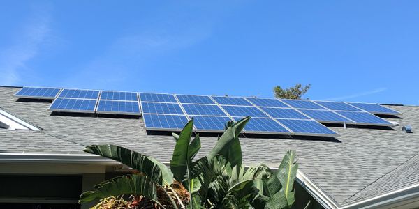 solar panels on a home