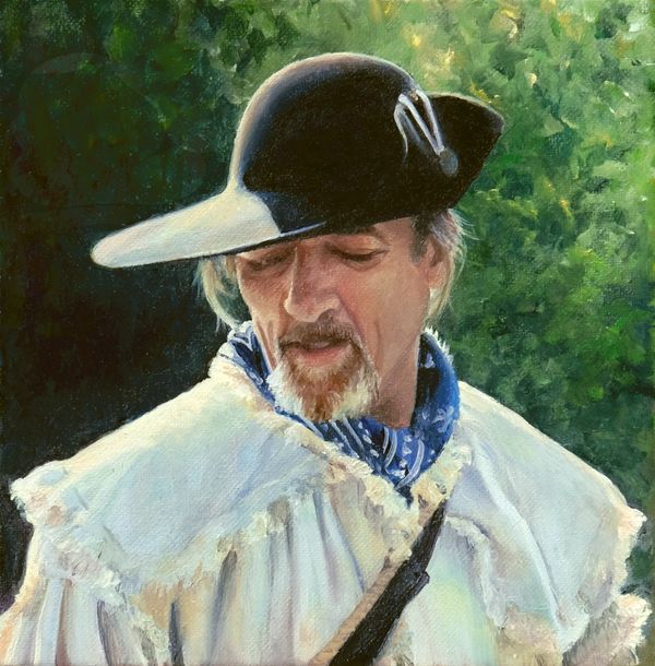 “Mr. Collins” oil painting by Maria Freed
