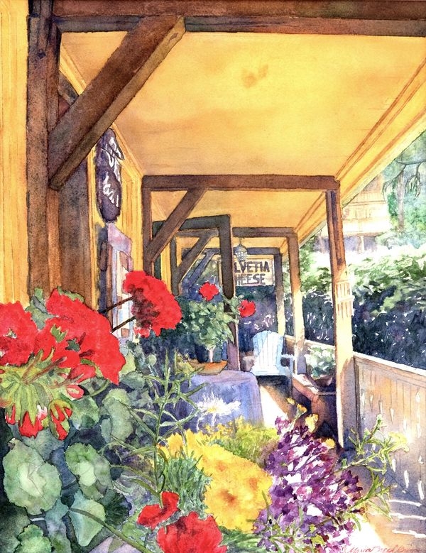 “Helvetia” transparent watercolor by Maria Freed