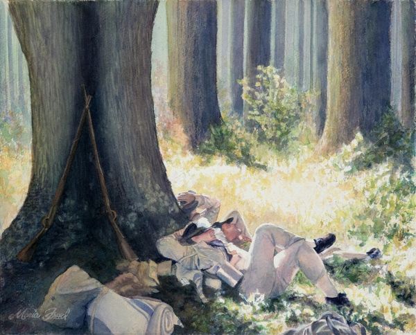 “Rest” transparent watercolor by Maria Freed