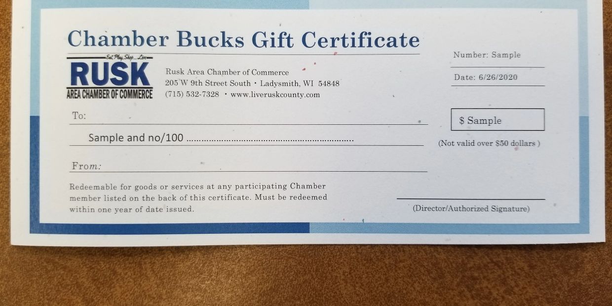 Rusk Area Chamber of Commerce Chamber Bucks