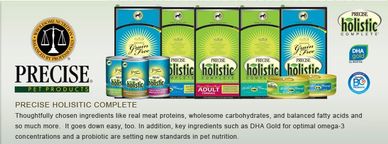 Precise Holistic Complete Food for dogs & cats available locally at Wine Country Pet Boutique & Spa