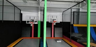 Basketball hoops for slam dunks