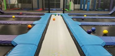 Tumble lane and dodgeball court