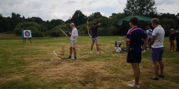Adult corporate archery event