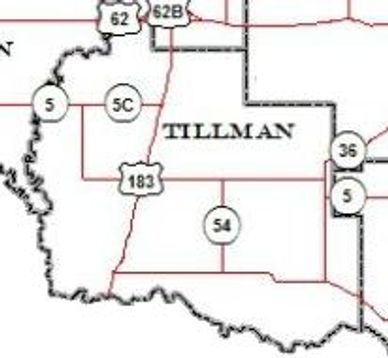 Tillman Oklahoma County Map