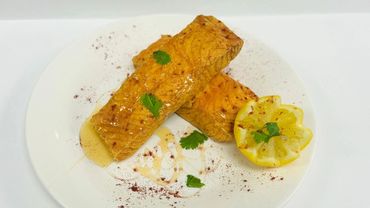 Honey Glazed Fried Salmon