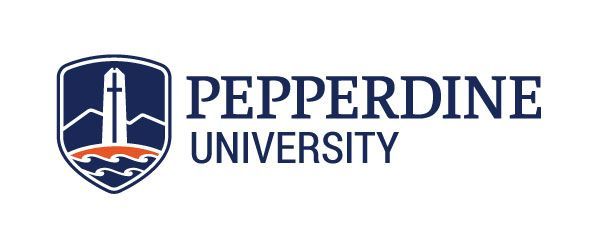 Pepperdine University logo with lighthouse emblem.