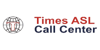 Times ASL Call Center on a transparent background.