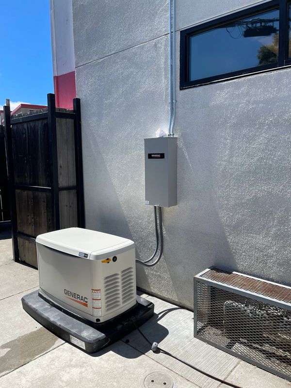 Back up generator and automatic transfer switch