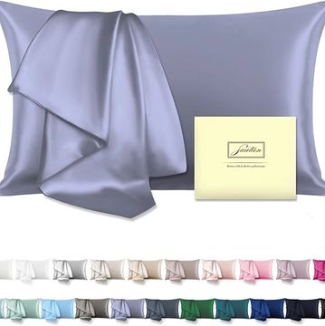 picture of a pillow with a silk pillowcase