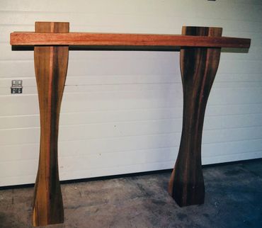 African Mahogany and Cherry hallway table