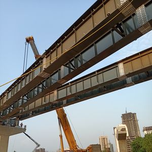 Mumbai metro line02 AC02 span PD 01-02 span length 40 mtr. With 170 MT steel Girder weight