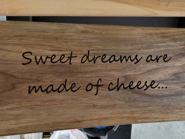 Handmade, Custom Engraved Maple Cheese Board