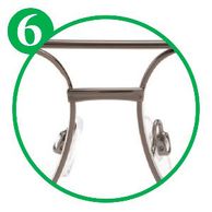 Eyeglass bridge front repair