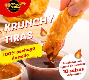Krunchy Tiras, 100% pechuga de pollo
