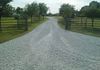New flex base for a repaired and restored gravel driveway in Bartonville, Texas.