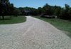A repaired and restored gravel driveway in Sanger, Texas.
